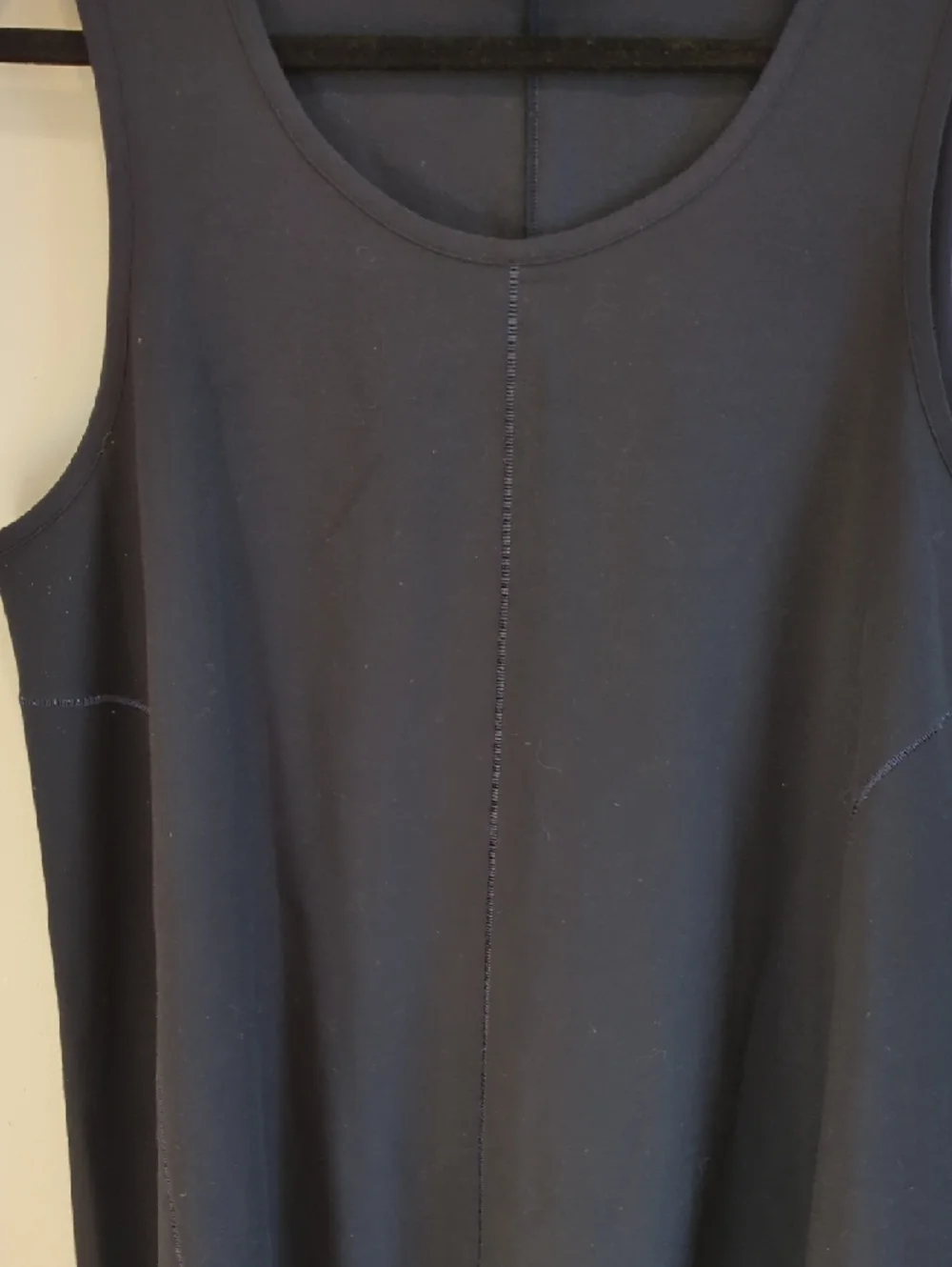 COS Navy Black Minimalist Tank Swing Dress Size Large Basic Normcore Capsule - Picture 3 of 8